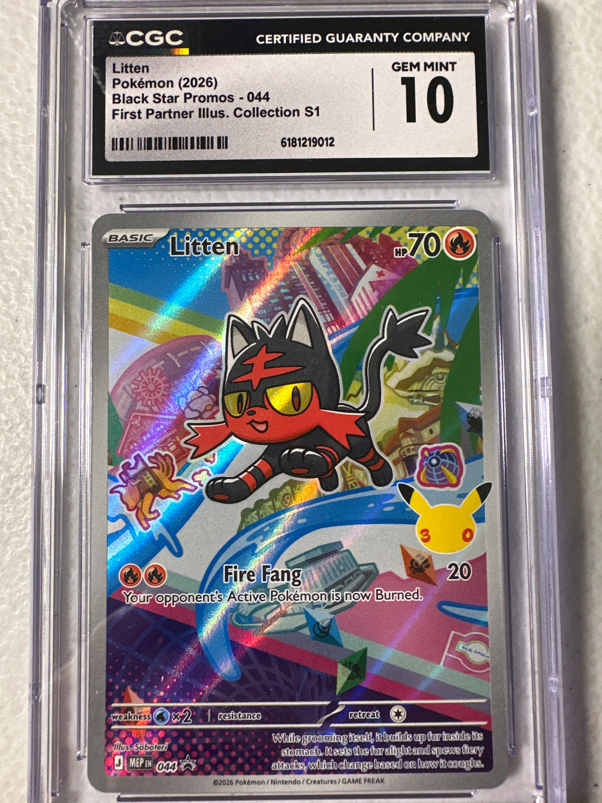 First Partners Illustrations S1 - Litten BSP 044 - CGC Gem Mint 10