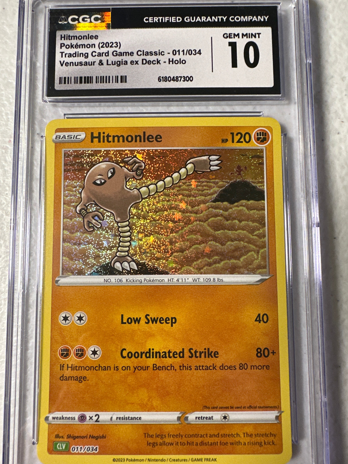 Venusaur & Lugia ex Deck - Hitmonlee 011/034 CGC Gem Mint 10