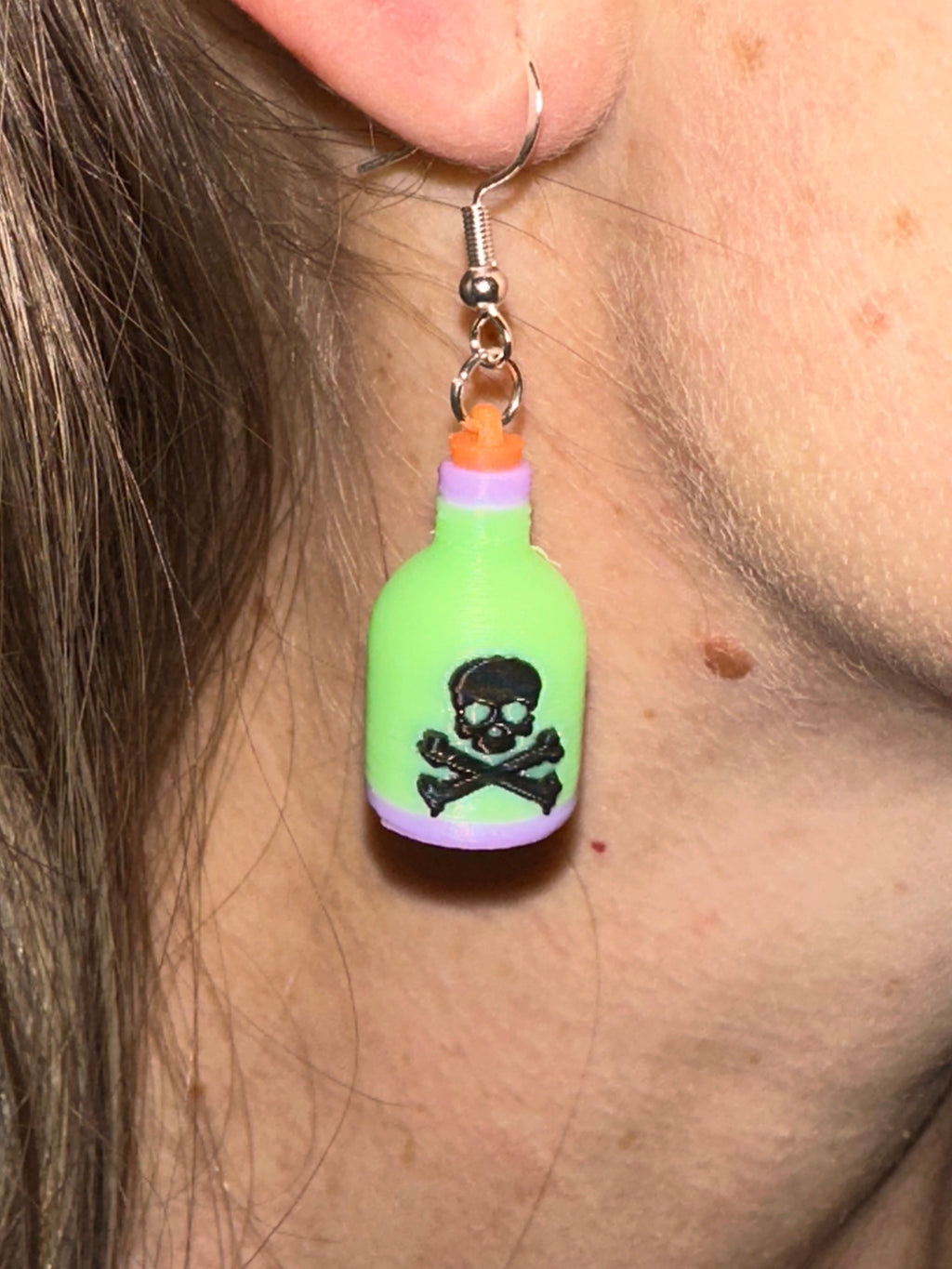 Poison Bottle Halloween Earrings